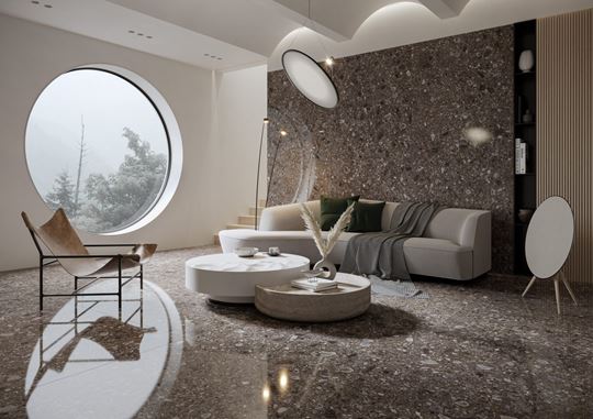 Duże płytki w rozmiarze 120x120 do salonu