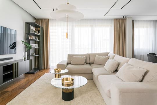 Spotkanie przeciwieństw – apartament na Mokotowie