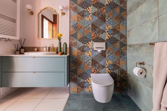 Projekt dwóch łazienek autorstwa Kasi Orwat