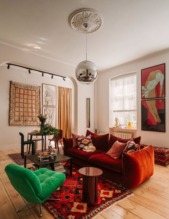 Eklektyczny mix kultur w łódzkim mieszkaniu