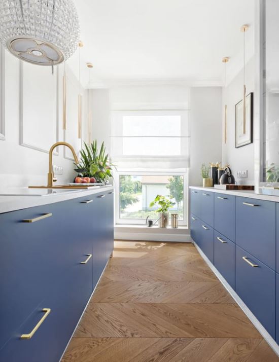 Kuchnia w kolorze nieba