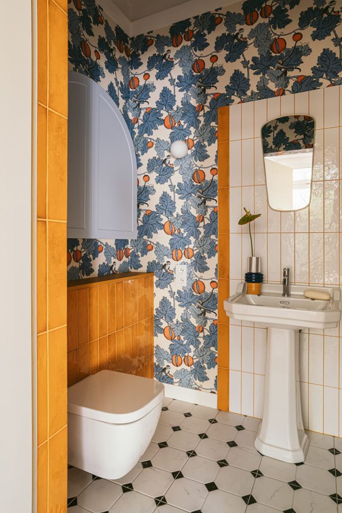 Łazienka w stylu retro. Projekt. Hanna Pietras Architect. Fot. KRONIKI.jpg