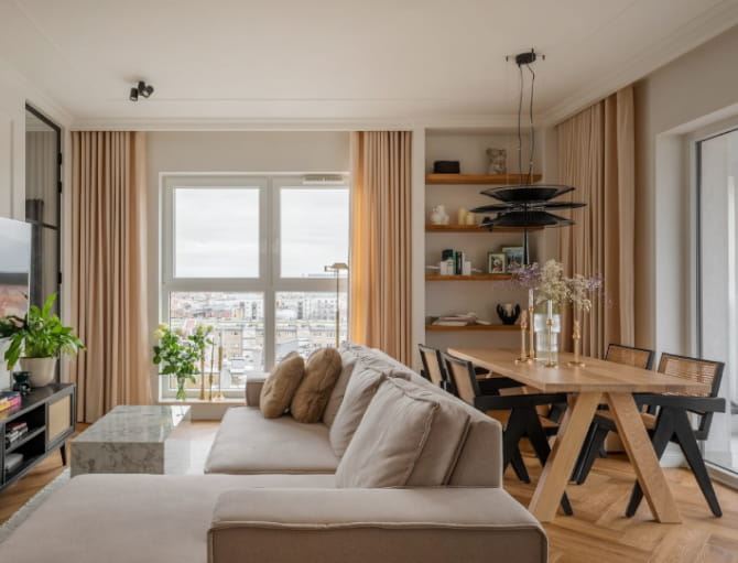 Harmonijne wnętrza 90-metrowego apartamentu w Poznaniu