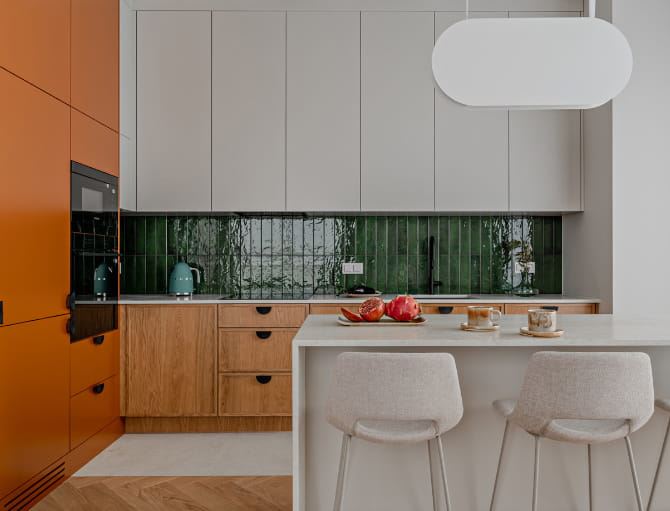 Przestronne i kolorowe wnętrza na Mokotowie