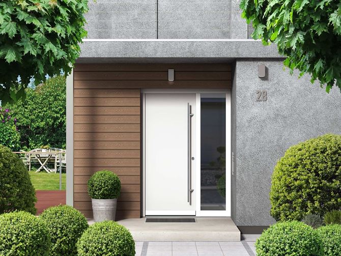 Elewacja przy drzwiach - Woody-Teak-elewacja kompozytowa DLH.jpg