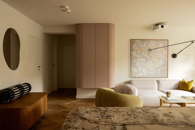Salon z kuchnia - FUGA Architektura Wnętrz fot. Aleksandra Dermont.jpg