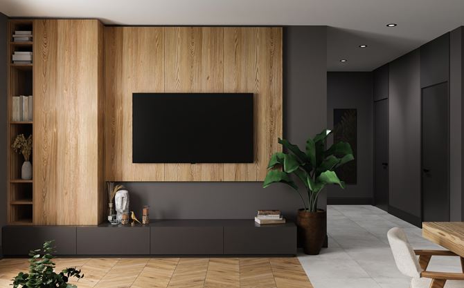 Pomysły na ścianę z telewizorem