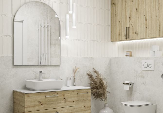 Szafka nad stelażem wc - praktyczne rozwiązanie