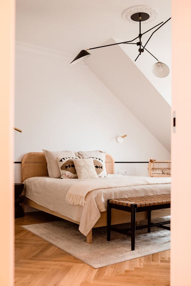 Realizacja  sypialni projekt Balicka Design fot. Dobre Światło