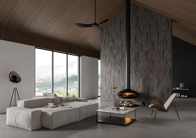 Stylowy salon pod skosami