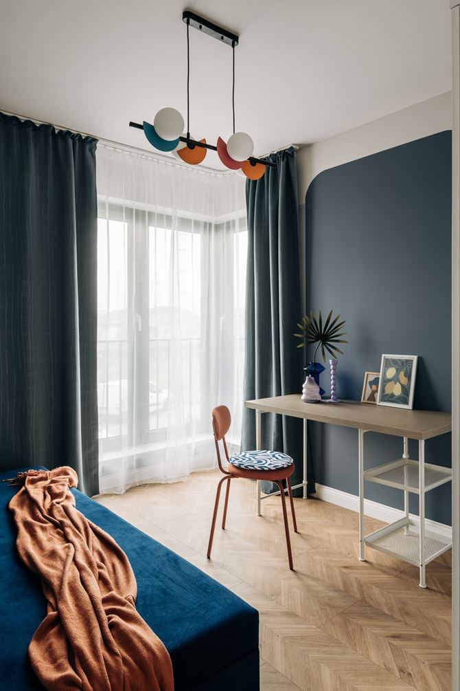 Pokój w studenckim mieszkaniu, projekt Leydo Tandem Studio