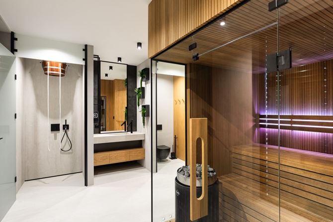Sauna z prywatną łazienką, projekt pracownia14