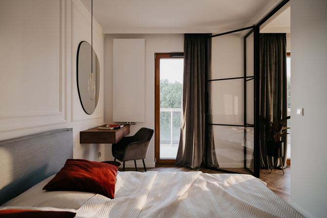 Przytulna sypialnia modern classic