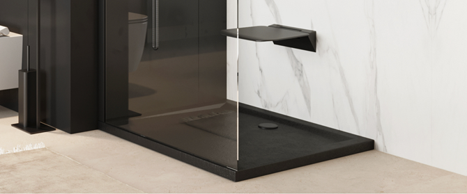 Czarny brodzik z kolekcji Excellent Forma X