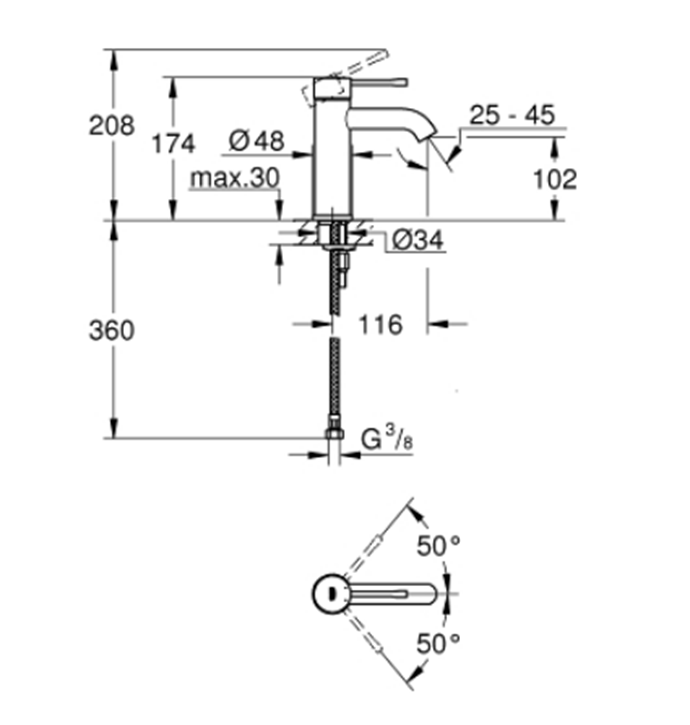 Grohe Essence 24172KF1 - Bateria Umywalkowa - Domni.pl