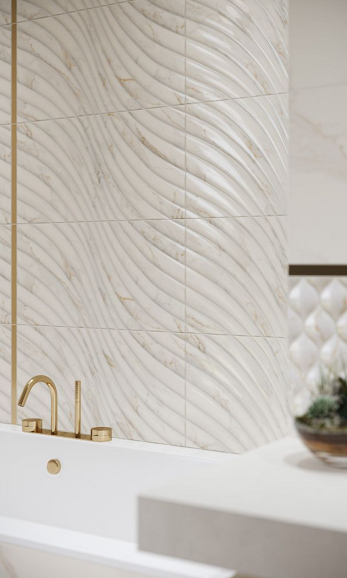 Paradyż Bliss Gold Połysk STR Płytka Ścienna 30x60 Domni.pl