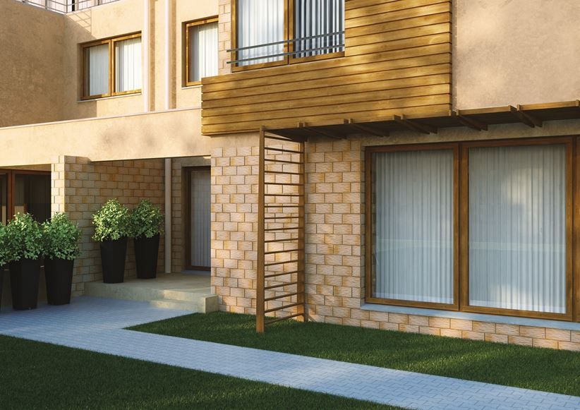 Klinkierowe wykończenie elewacji płytkami z kolekcji Cerrad Kamienie CER