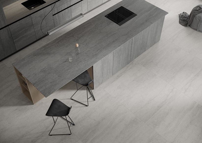 Szara kuchnia w kamieniu Cerrad Dignity