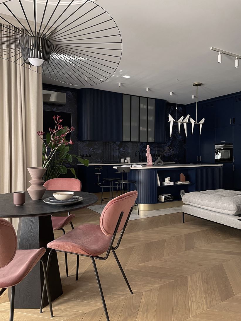 Jadalnia i kuchnia w projekcie Sobkowiak Architektura, fot. Wiktoria Wasiak