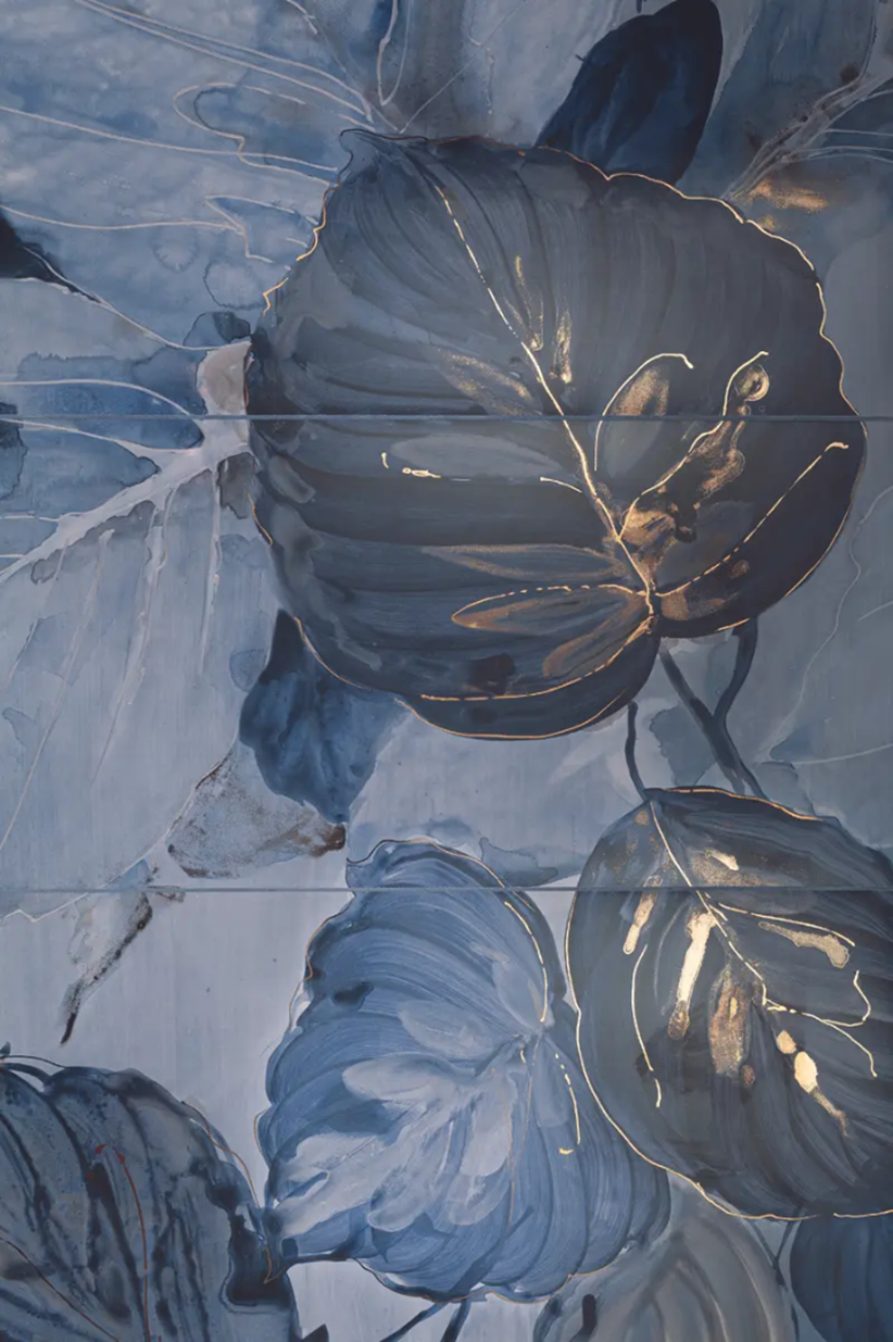 Detal dekoracyjnego obrazu Tubądzin Blue Stone