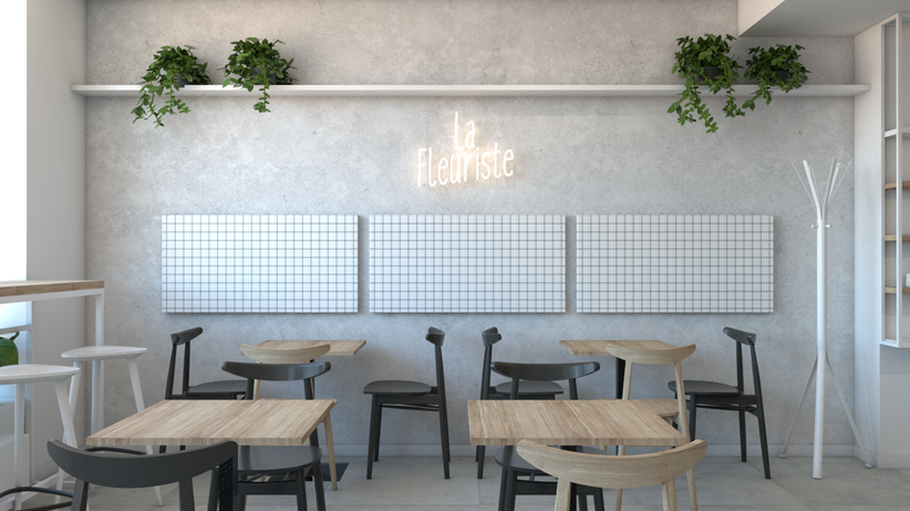 La Fleuriste - wnętrze kawiarni
