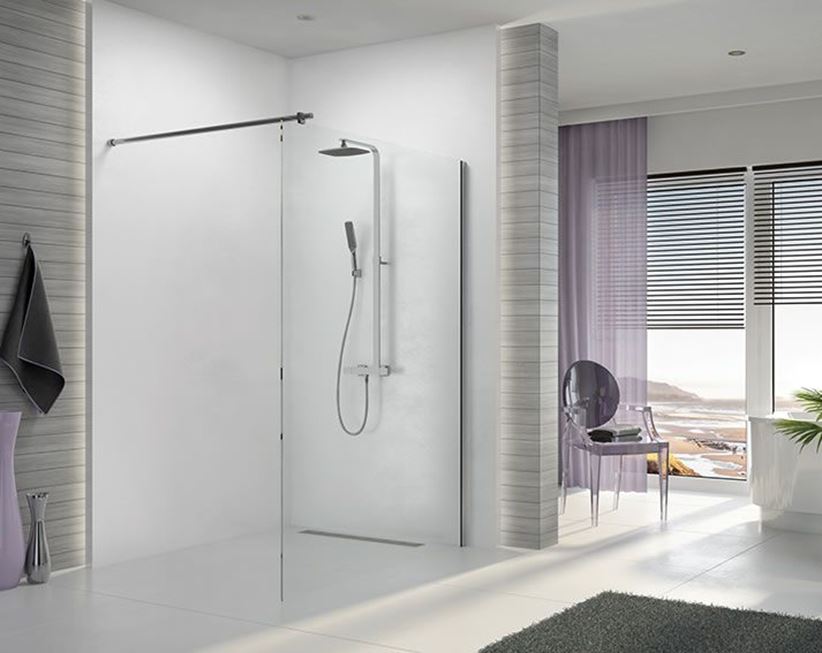 Nowoczesna łazienka z kabiną walk-in Sanplast Space