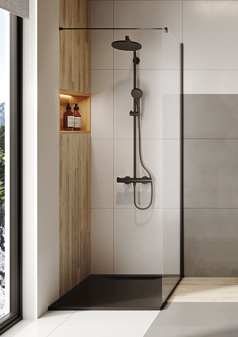Ścianka prysznicowa walk-in z kolekcji Roca District