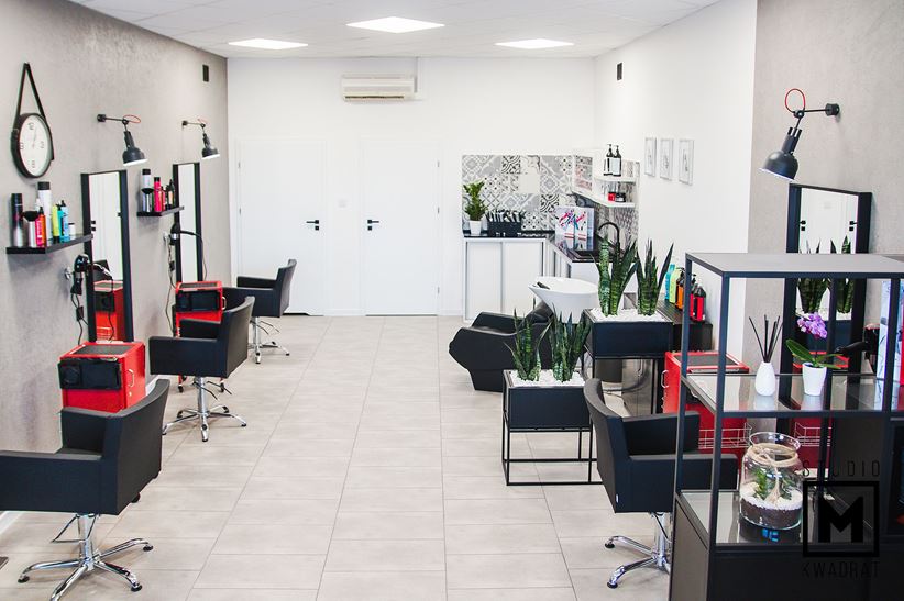Salon fryzjerski w nowoczesnym stylu industrialnym