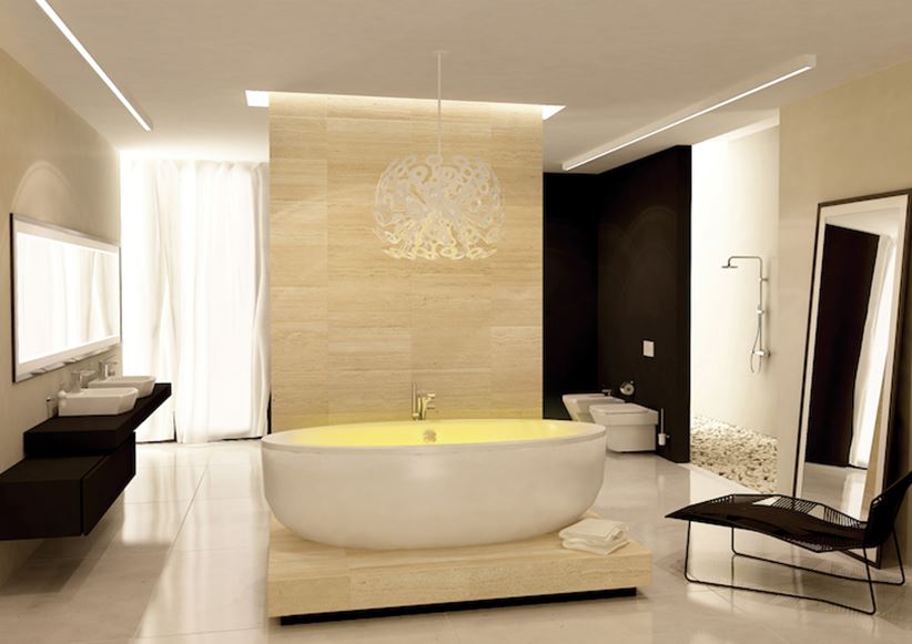 Salon kąpielowy w stylu glamour