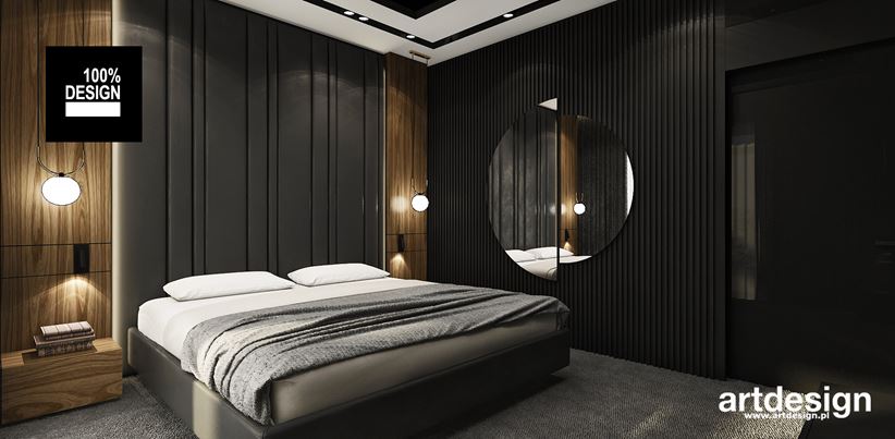 Nastrojowa sypialnia w ciemnych kolorach