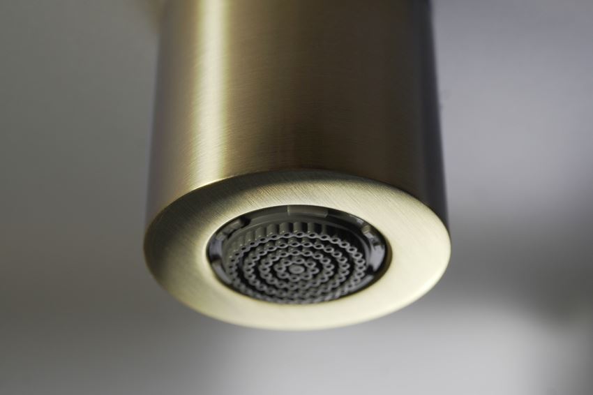 Zestaw prysznicowy z baterią złoty szczotkowany Deante Silia Hexa