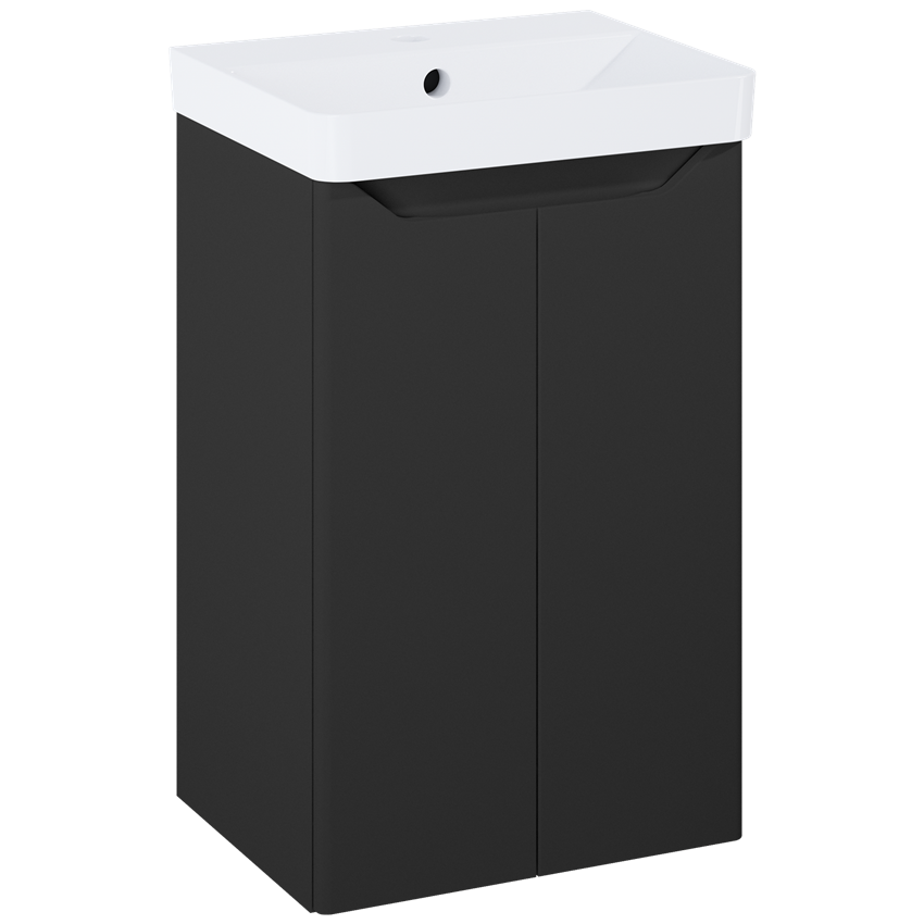 Szafka z umywalką 40 cm Elita Helo Compact 40 2D Black Matt