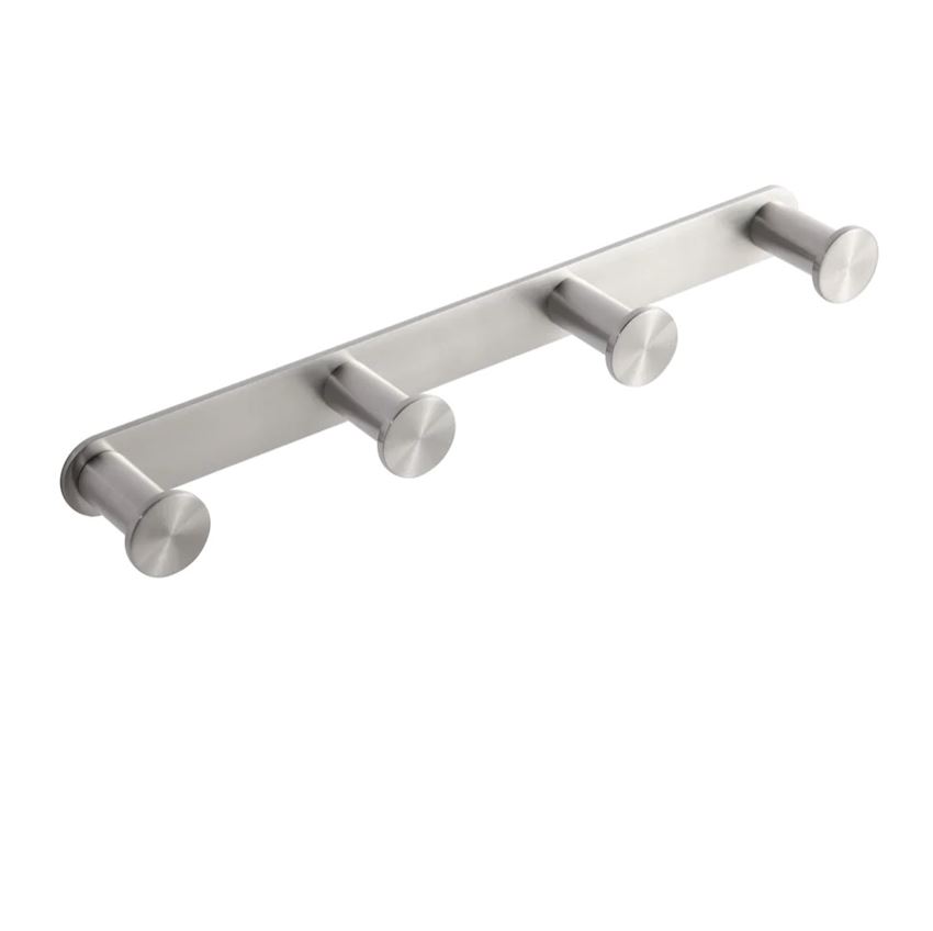 Listwa szeroka - 4 haczyki stal szczotkowana Stella