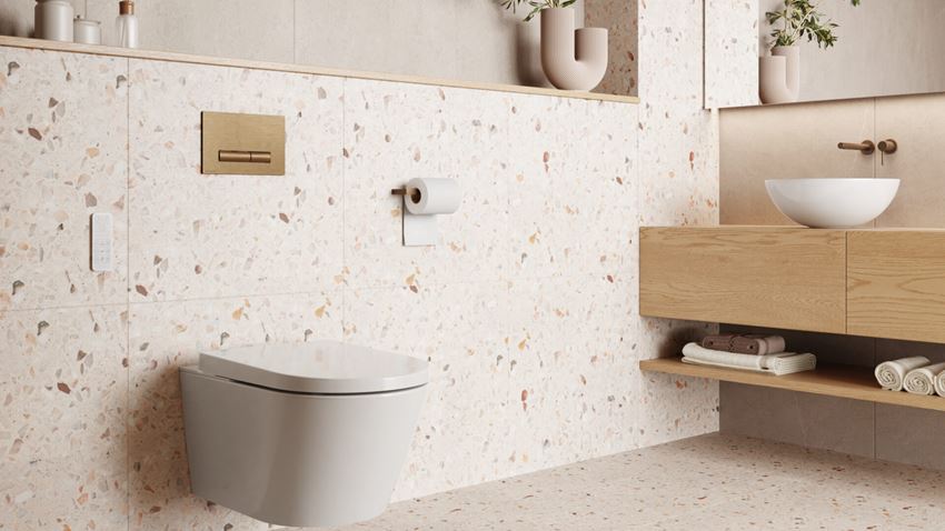 Przycisk spłukujący do WC miedziany szczotkowany Excellent Aurro Fresh