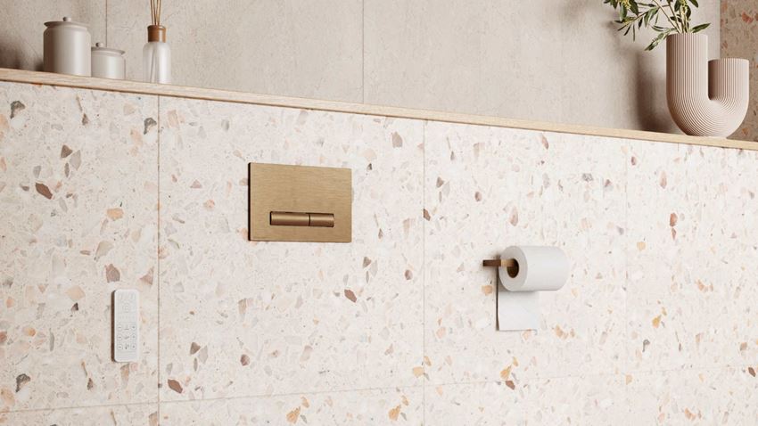 Przycisk spłukujący do WC miedziany szczotkowany Excellent Aurro Fresh