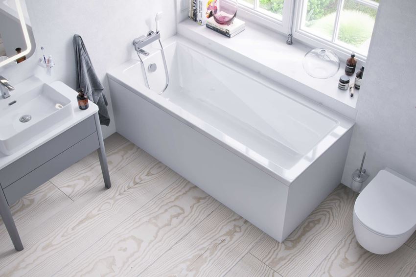 Wanna prostokątna 150x70 cm biały połysk Excellent Wave Slim