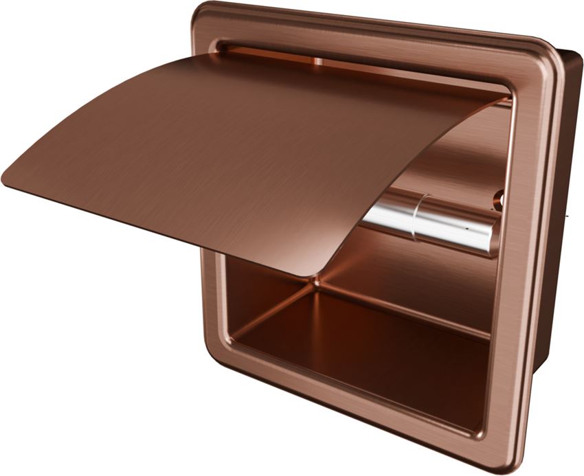 Wnęka na papier toaletowy 16x15 cm brushed rose gold IÖ Luvia