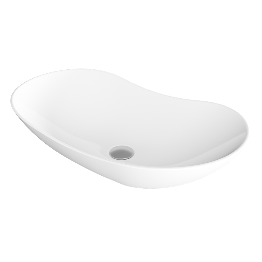 Umywalka nablatowa 62x36 cm biała IO Mufi Wave