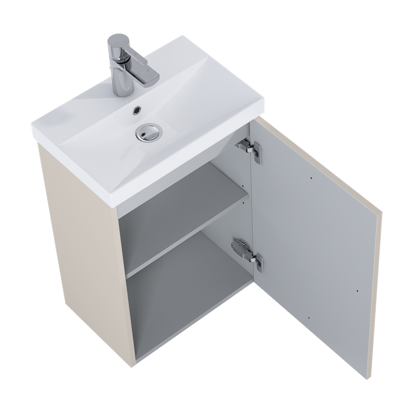 Szafka z umywalką bez uchwytów 45 cm Elita Kido 45 1D Fume Matt
