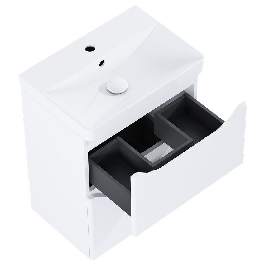 Szafka z umywalką 50 cm Elita Helo Compact 50 2S White Matt