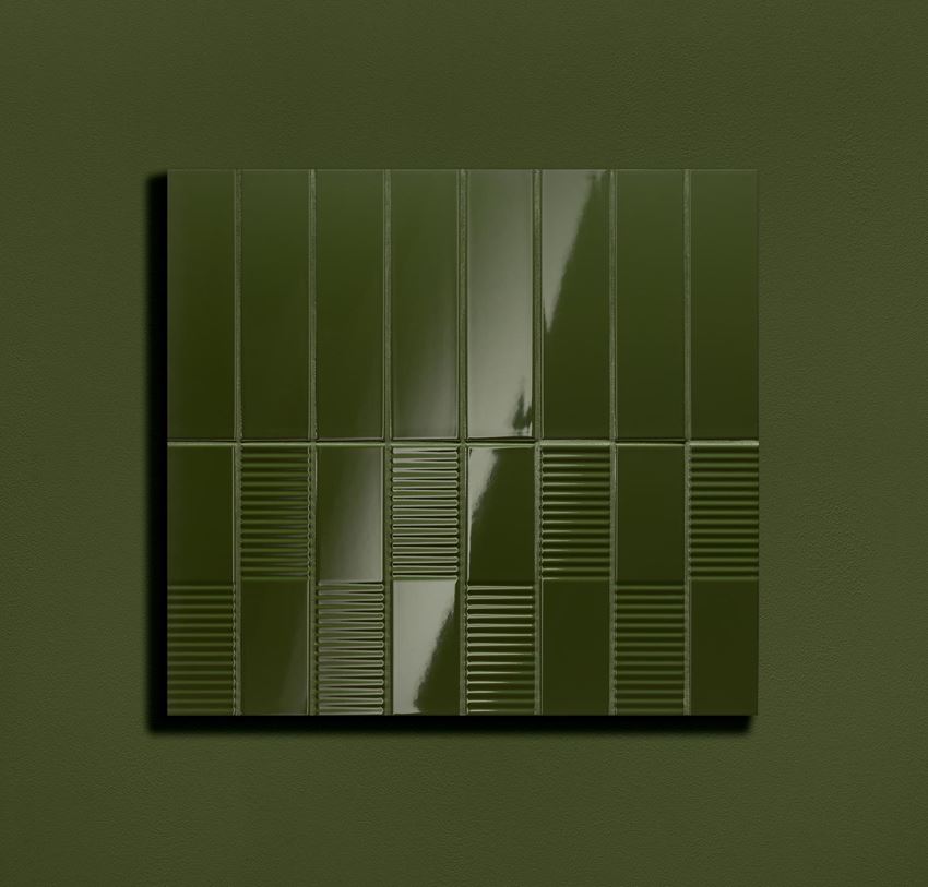 Tubądzin Groove Olive ułożenie