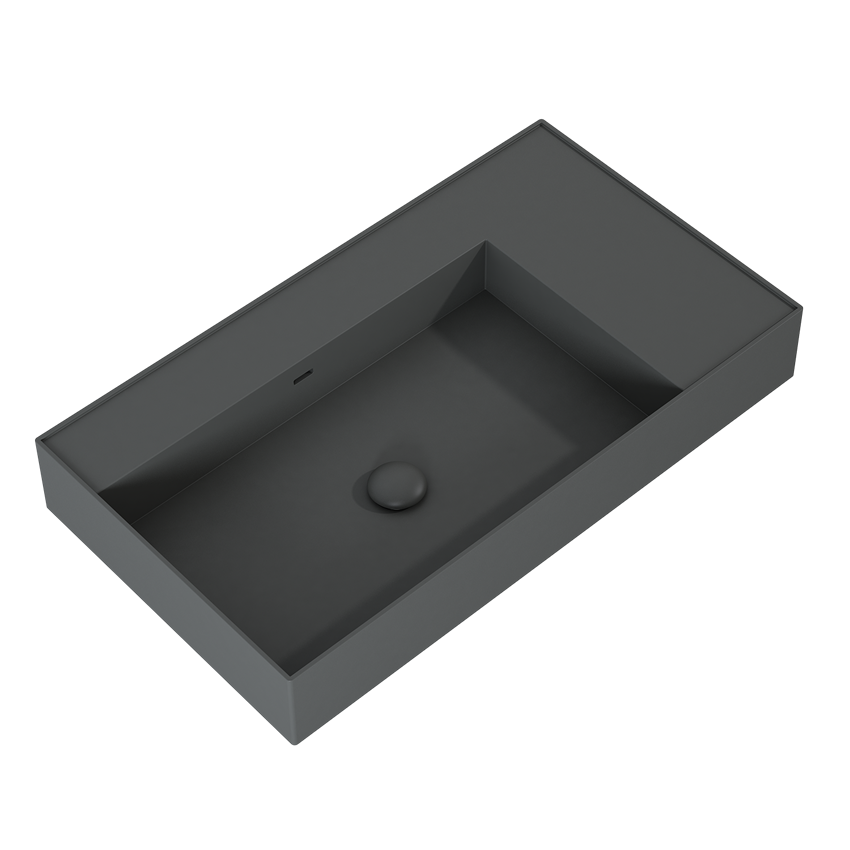 Umywalka ścienna lewa 80 cm anthracite matt Elita Level