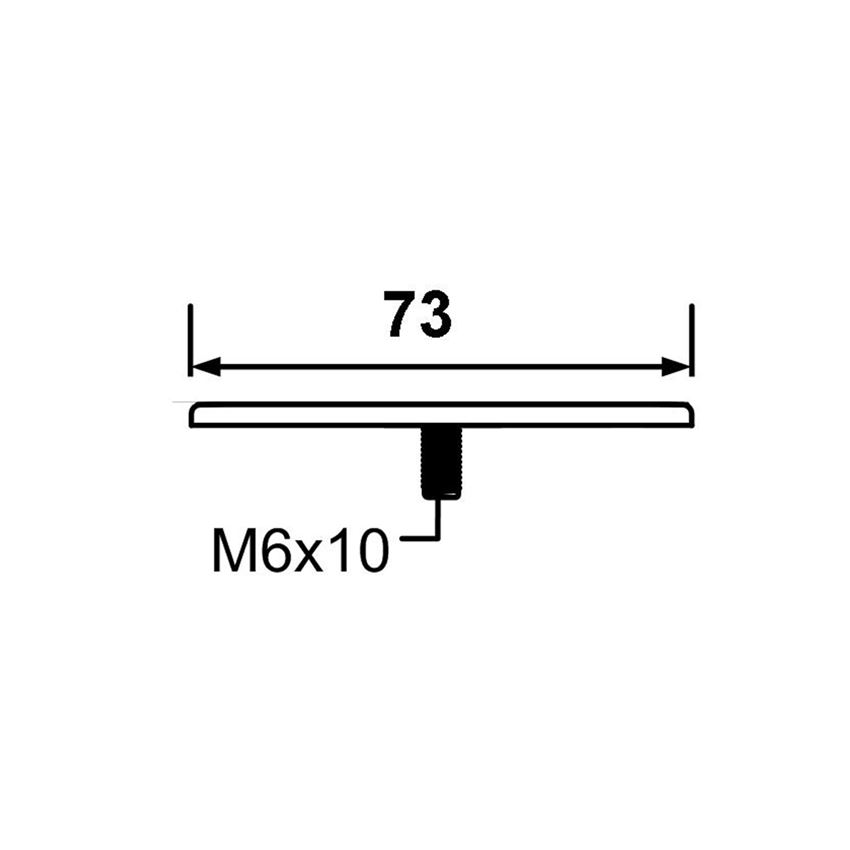 Rozeta maskująca McAlpine P-CPB-OF-COVER-WH rys techniczny