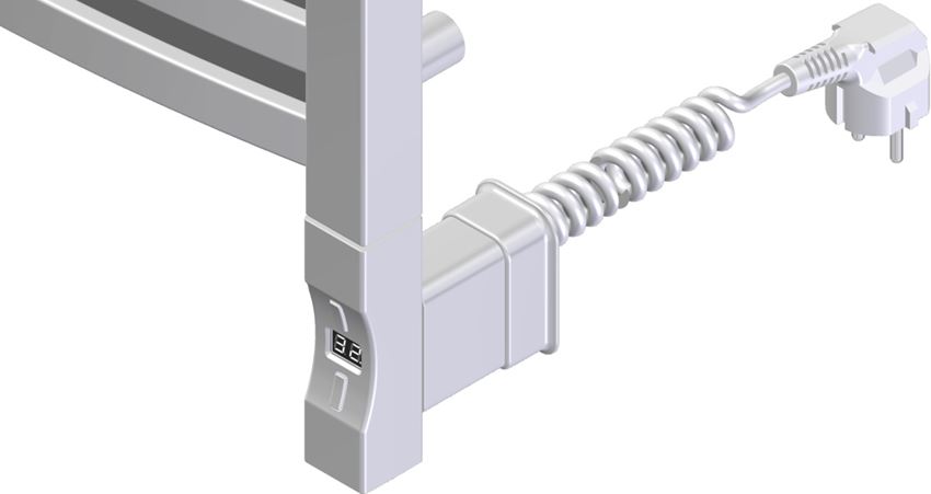 Grzałka z funkcją turbo z kablem spiralnym 300W biała IÖ Hunn