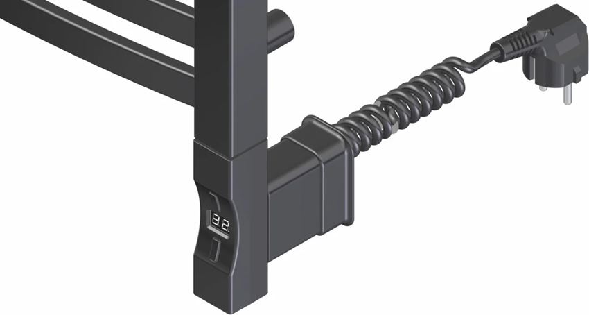 Grzałka z funkcją turbo z kablem spiralnym 300W czarna IÖ Hunn