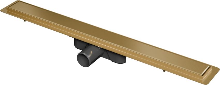 Odwodnienie liniowe z rusztem uniwersalnym 70 cm złoto szczotkowane IÖ Nord Slim