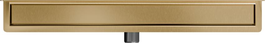 Odwodnienie liniowe przyścienne z rusztem uniwersalnym 80 cm złoto szczotkowane IÖ Nord Slim