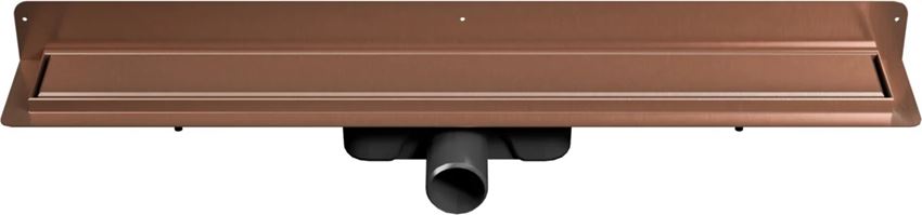 Odwodnienie liniowe przyścienne z rusztem uniwersalnym 70 cm miedź szczotkowana IÖ Nord Slim