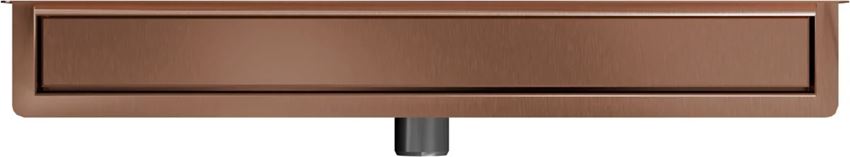 Odwodnienie liniowe przyścienne z rusztem uniwersalnym 70 cm miedź szczotkowana IÖ Nord Slim