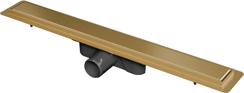 Odwodnienie liniowe z rusztem uniwersalnym 60 cm złoto szczotkowane IÖ Nord Slim